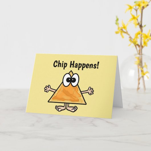 Chip denkt über Ihre Karte nach (Gelbe Blume)