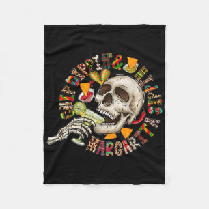 Chip Dippin Margarita Sippin Shirt Funny Skull Ske Fleecedecke