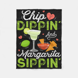 Chip Dippin' und Margarita Sippin' lustiges Cinco Fleecedecke