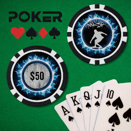 Chip für Electric Blue Skater Game Poker
