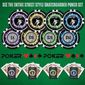 Chip für Electric Blue Skater Game Poker