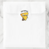 Chip Happens Funny Kack Pun Runder Aufkleber (Tasche)