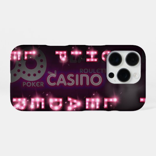 Chip Leader Casino Lichter iPhone Hülle (Rückseite (Horizontal))