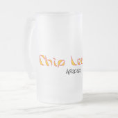 Chip Leader® Macao Bier-Tasse Mattglas Bierglas (Vorderseite Links)