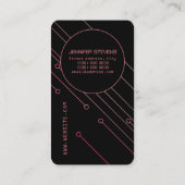 Chip-Muster-Schaltkreis Cycle-Stil abstrakt Visitenkarte (Rückseite)