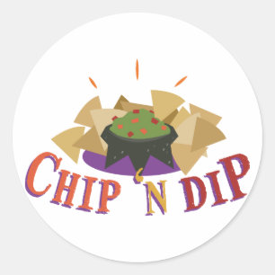 Chip N Dip Runder Aufkleber