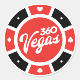 Chip-Throwback-Logo Runder Aufkleber