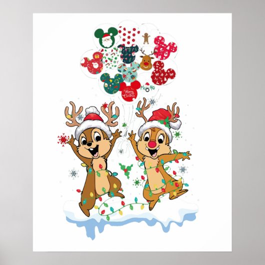 Chip und Dale Weihnachten Poster (Vorne)