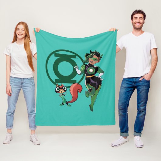 Chip und grüne Laterne Fleecedecke (Beispiel)