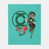 Chip und grüne Laterne Fleecedecke (Vorderseite)