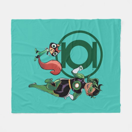 Chip und grüne Laterne Fleecedecke (Vorderseite (Horizontal))