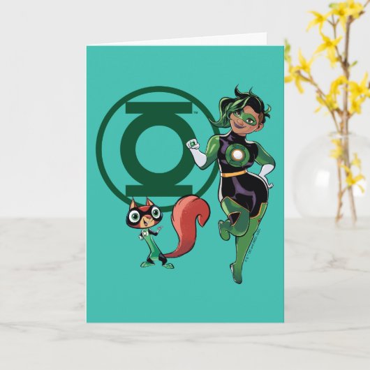 Chip und grüne Laterne Karte (Gelbe Blume)