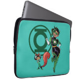 Chip und grüne Laterne Laptopschutzhülle (Vorne Rechts)