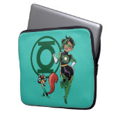 Chip und grüne Laterne Laptopschutzhülle (Vorderseite Links)