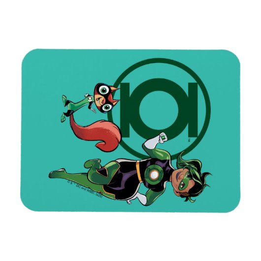 Chip und grüne Laterne Magnet (Horizontal)