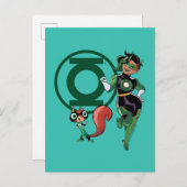 Chip und grüne Laterne Postkarte (Vorne/Hinten)