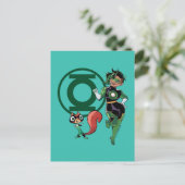 Chip und grüne Laterne Postkarte (Stehend Vorderseite)