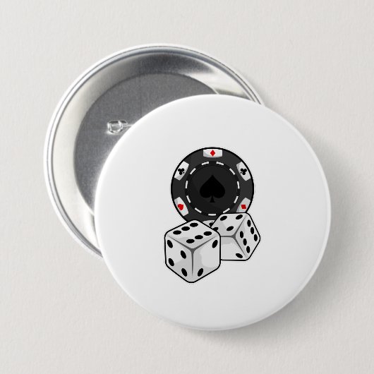 Chip & Würfel für Poker Button (Vorne & Hinten)