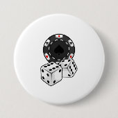 Chip & Würfel für Poker Button (Vorderseite)