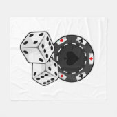 Chip & Würfel für Poker Fleecedecke (Vorderseite (Horizontal))