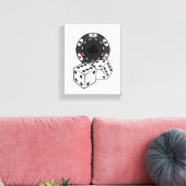 Chip & Würfel für Poker Leinwanddruck (Insitu (Wohnzimmer))