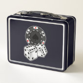 Chip & Würfel für Poker Metall Brotdose (Rückseite)