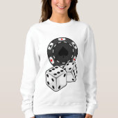 Chip & Würfel für Poker Sweatshirt (Vorderseite)
