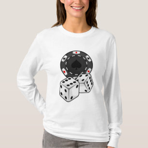 Chip & Würfel für Poker T-Shirt