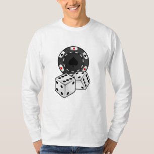 Chip & Würfel für Poker T-Shirt