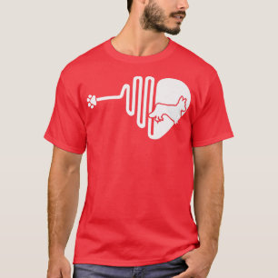 Chipin-Hundepfoten-Herzschlag-Tierbesitzer Tierarz T-Shirt