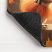 Chipkarten mit Tutus auf Herbststumpf Mousepad (Ecke)