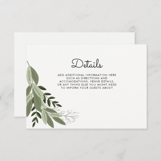 Chipkartennummer für Hochzeitsprigs Begleitkarte (Vorne/Hinten)