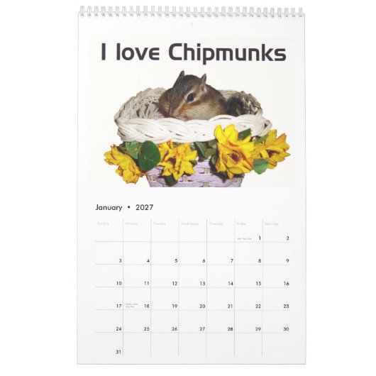 chipmunk (All countries) Kalender (Jan 2027)
