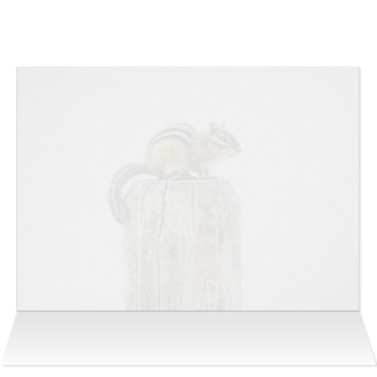 Chipmunk an einem Zaun (Innenansicht Horizontal (Oben))