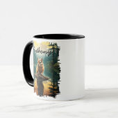 Chipmunk auf Log Lake Reflection Tasse (Vorderseite Links)