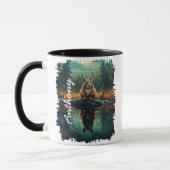 Chipmunk auf Rock Forest Reflection Tasse (Links)