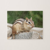 Chipmunk auf Stein Puzzle (Horizontal)