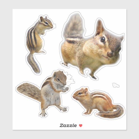 Chipmunk-Aufkleber-Pack Aufkleber (Blatt)