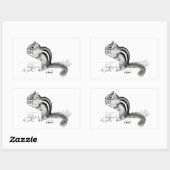 Chipmunk-Aufkleber Rechteckiger Aufkleber (Blatt)