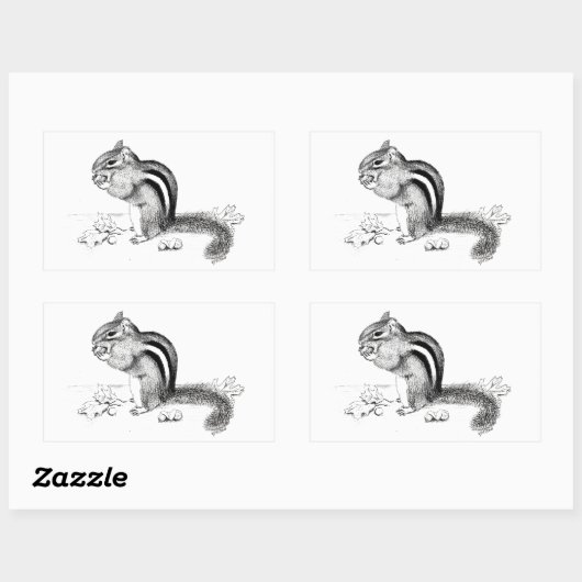 Chipmunk-Aufkleber Rechteckiger Aufkleber (Blatt)