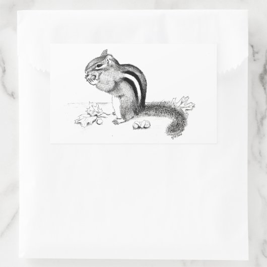 Chipmunk-Aufkleber Rechteckiger Aufkleber (Tasche)
