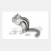 Chipmunk-Aufkleber Rechteckiger Aufkleber (Vorderseite)