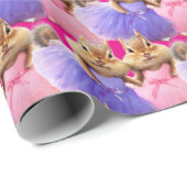 Chipmunk Ballerina Duo Geschenkpapier (Rolleneckpunkt)