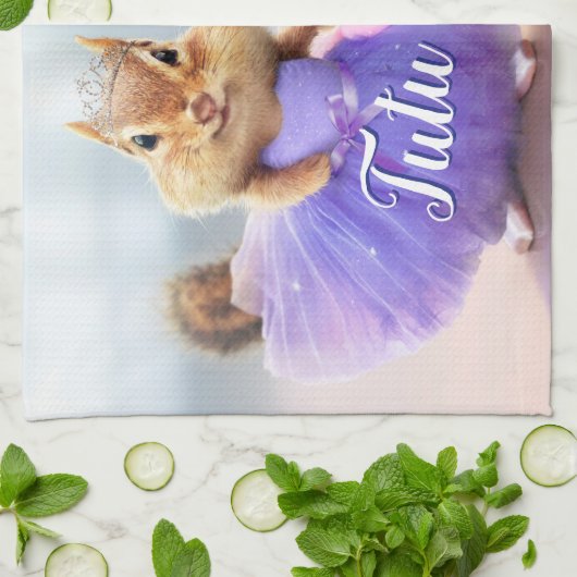 Chipmunk Ballerina Duo Geschirrtuch (Gefaltet)