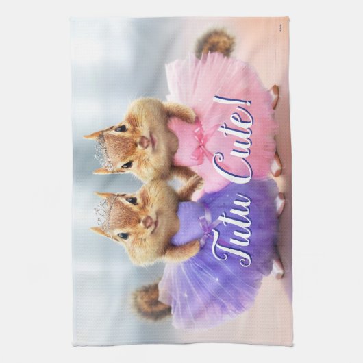 Chipmunk Ballerina Duo Geschirrtuch (Vertikal)