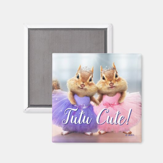 Chipmunk Ballerina Duo Magnet (Vorderseite/Rückseite)