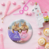 Chipmunk Ballerina Duo Pappteller (Party)