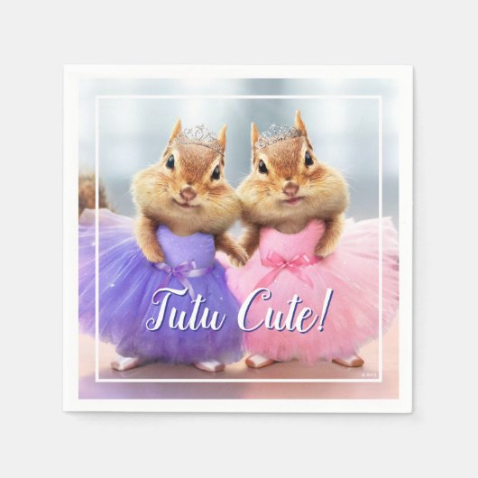 Chipmunk Ballerina Duo Serviette (Vorderseite)