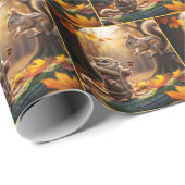 Chipmunk-Begegnung in einem Herbstwald Geschenkpapier (Rolleneckpunkt)
