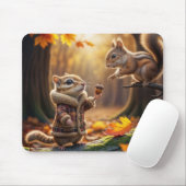 Chipmunk-Begegnung in einem Herbstwald Mousepad (Mit Mouse)